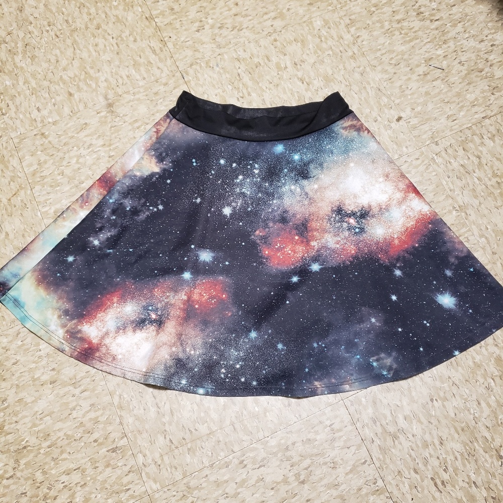 Galaxy print Miniskirt